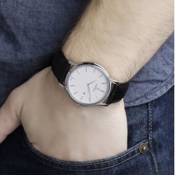 Classique Cuir Noir Homme