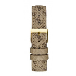 GUESS Montre Femme W1230L2 Terrace Dore & Cuir Marron