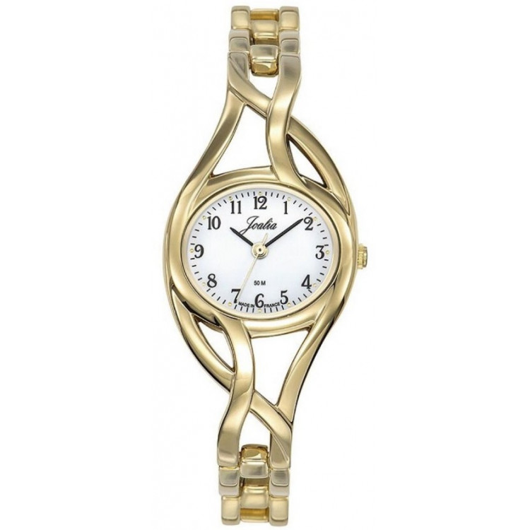 JOALIA Montre Femme 630506 Acier Doré & Blanc