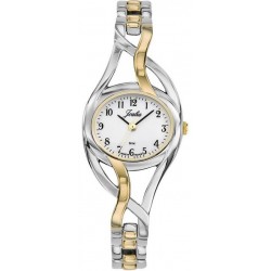 JOALIA Montre Femme 634007 Acier Bicolore & Blanc