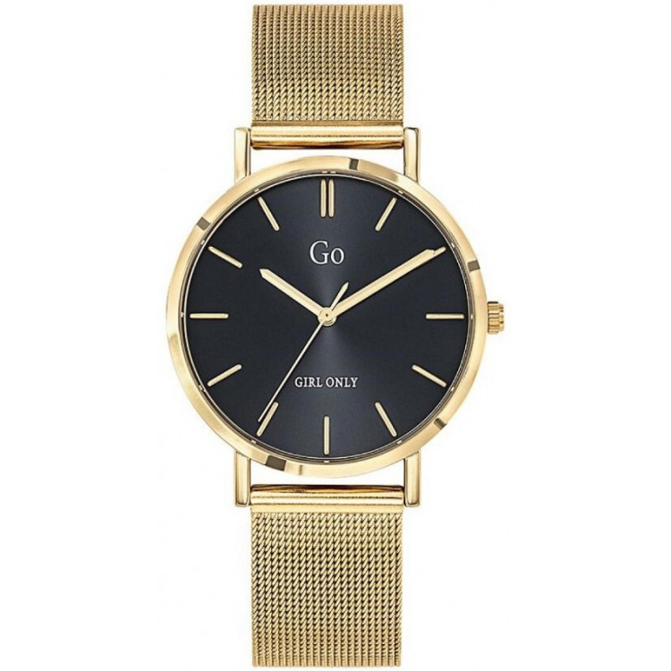 GIRL ONLY Montre Femme 695264 Acier Milanais Doré & Noir