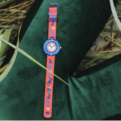 FLIK FLAK Montre Enfant FBNP117 Dinosauritos Rouge & Bleu
