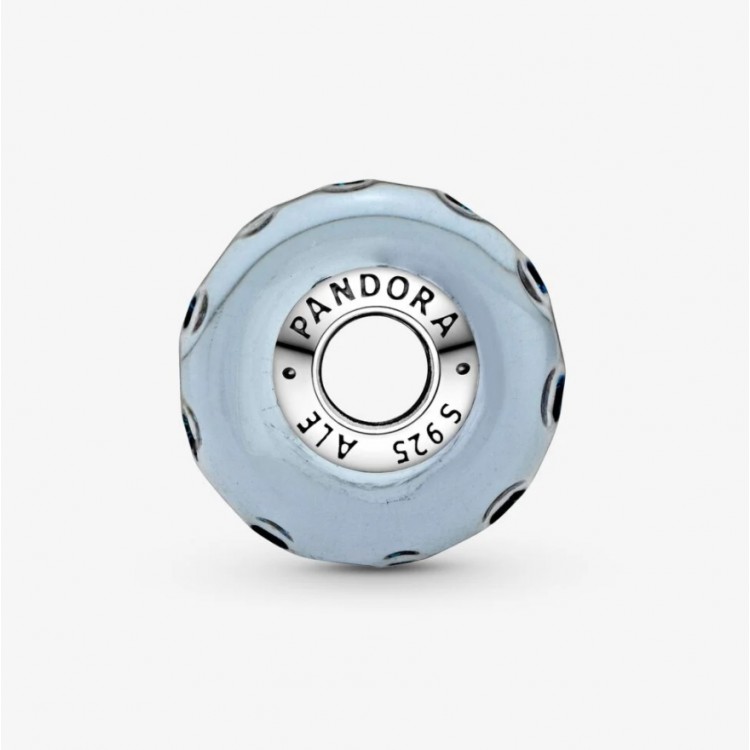 PANDORA Charm Océan Verre de Murano Bleu Foncé Ondulé 798938C00