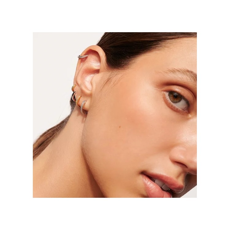 Ensemble Bijou AGATHA - Bague + Boucles D'oreilles Clips Créole - Argenté 925 - Occasion