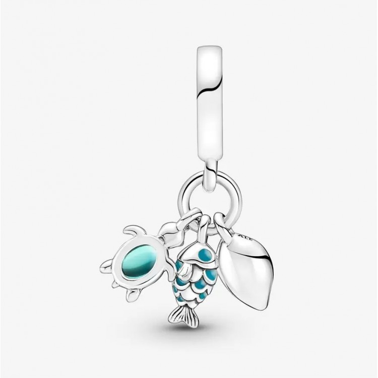 Charme Tortue De Mer Bleu - Bijou Neuf Sans Emballage, Valeur 59 Euros