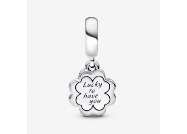Charm (pendentif) Trèfle à 4 Feuilles En Argent 925 – Neuf Avec étiquettes – Marque Jewellerybox