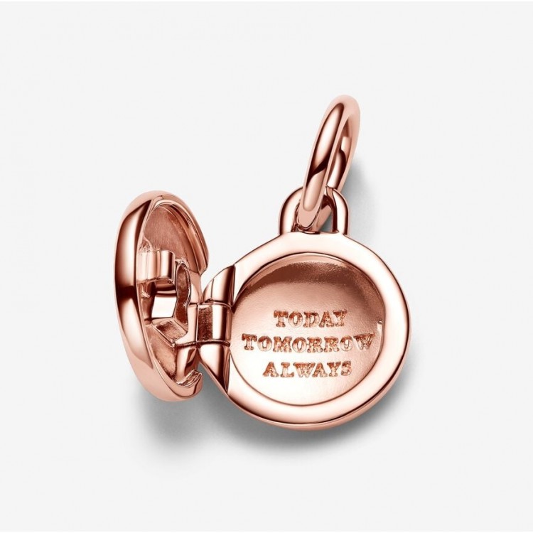 PANDORA Charm Pendant Médaillon Amour Ouvrable et Gravable 783066C01