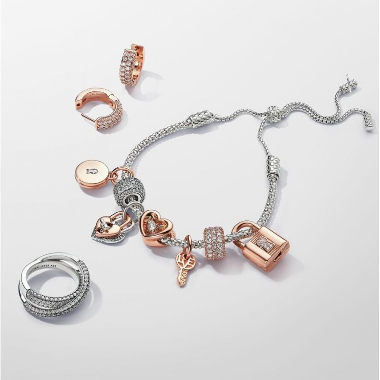 PANDORA Charm Pendant Médaillon Amour Ouvrable et Gravable 783066C01