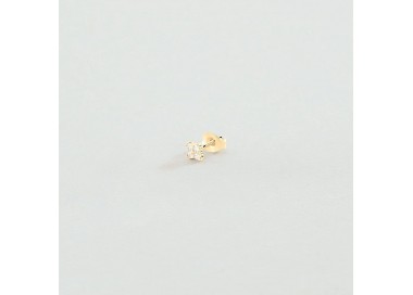 Boucles D'oreilles En Argent Doré 925 - Jolies Puces D'oreilles - Occasion (déjà Portées)