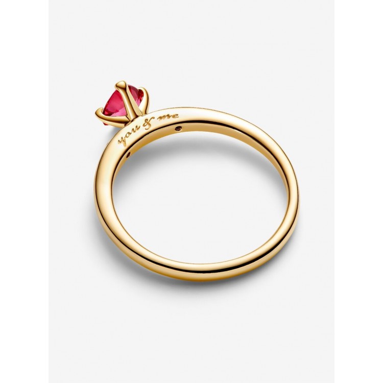 PANDORA Bague Explosion d'Amour Argent Doré Cristal